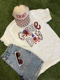Game Day American Flag Themed Tee