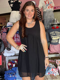 Sheer Black Polka Dot Sleeveless Mini Dress