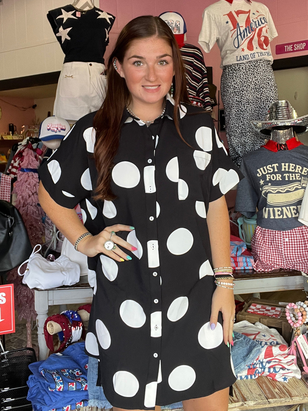 Black and White Polka Dot Dress