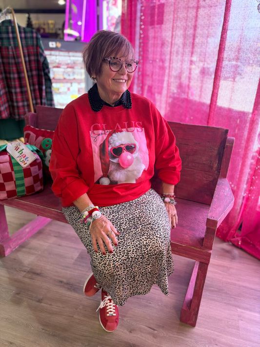 Santa Claus Bubblegum Poster Red Sweatshirt