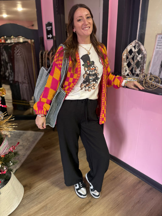 Native Turquoise Snowman Christmas Tee