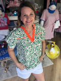 Green Swirl Top