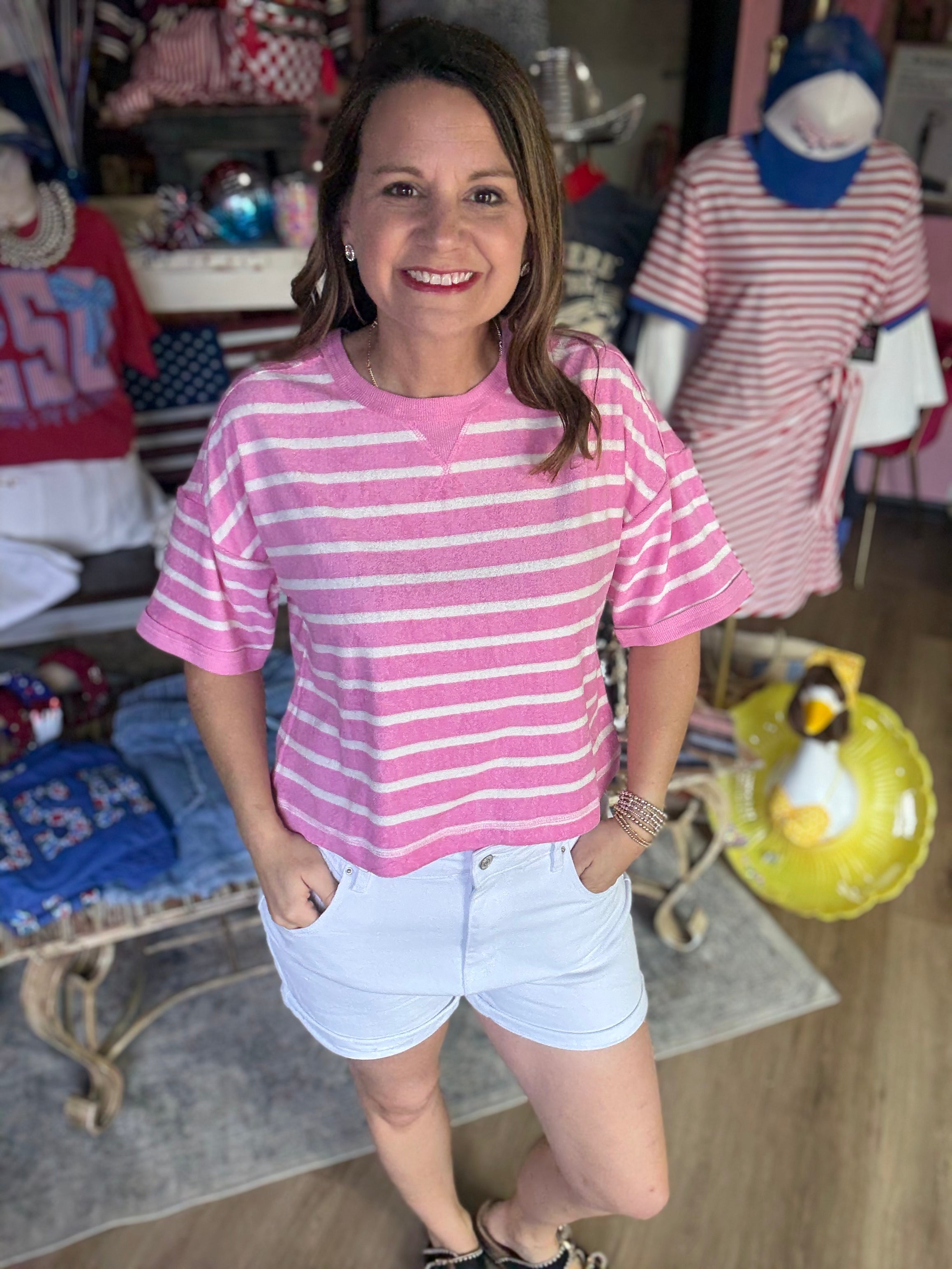Oversized Stripe Casual Comfy Knit Top