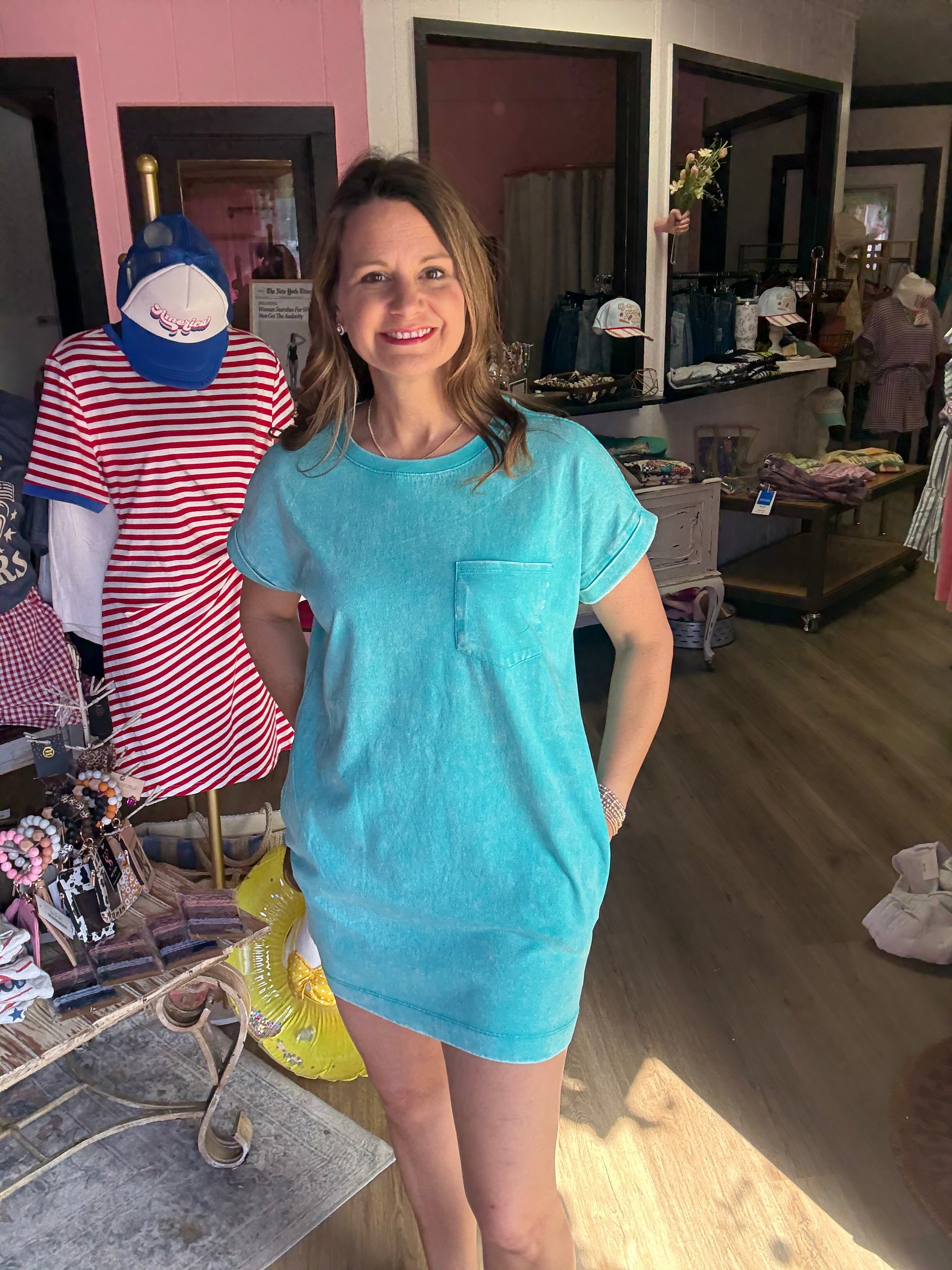 Cotton Washed T-Shirt Dress