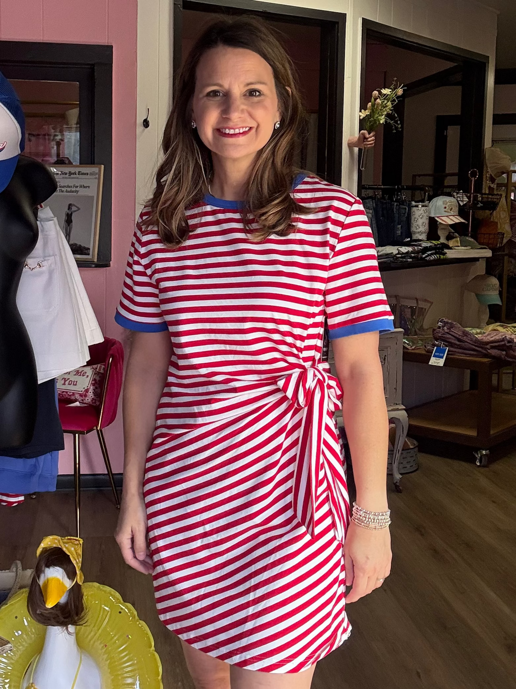 Nautical Red Striped Dress