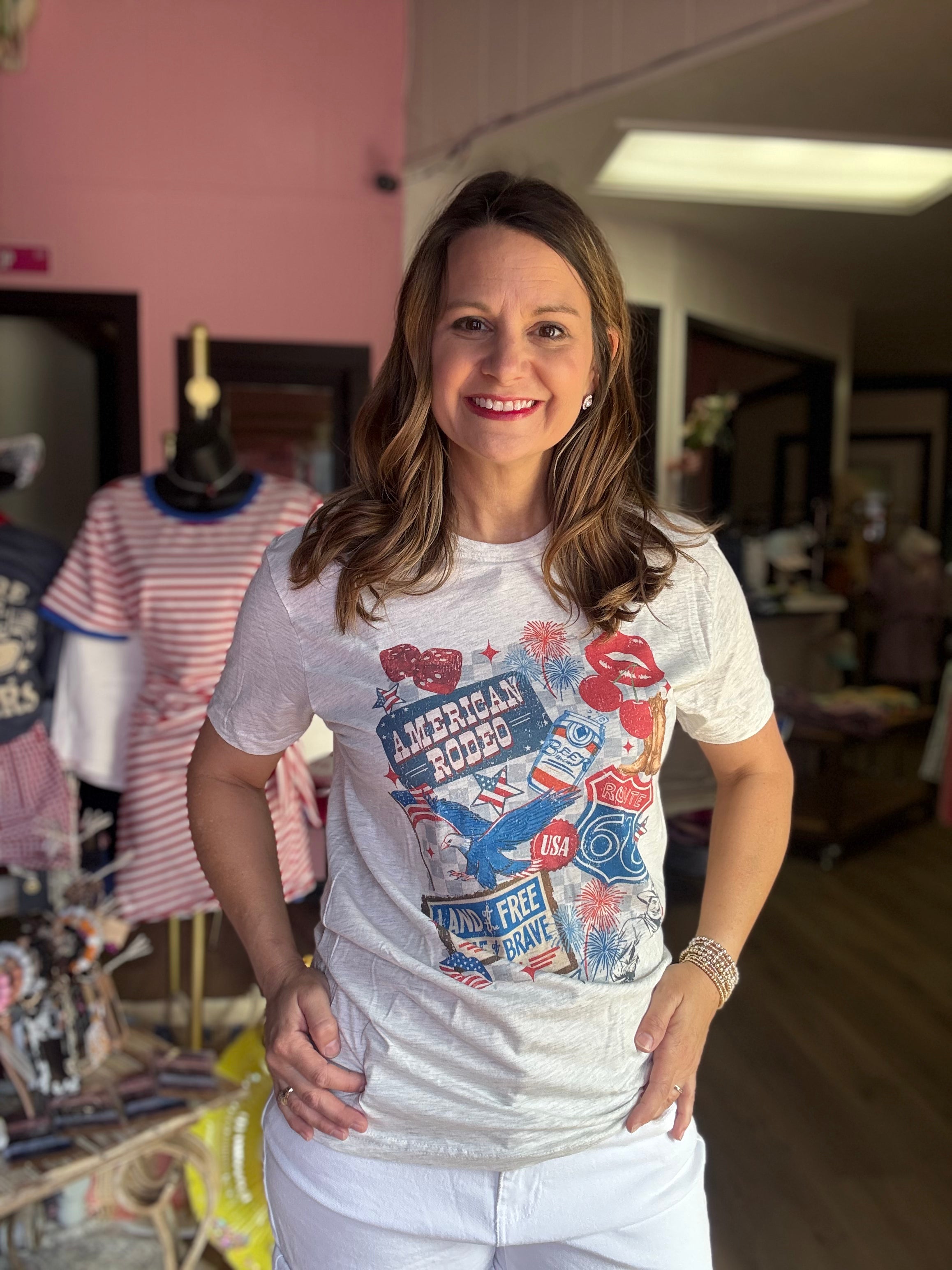 Western 4th of July Collage Graphic Tee