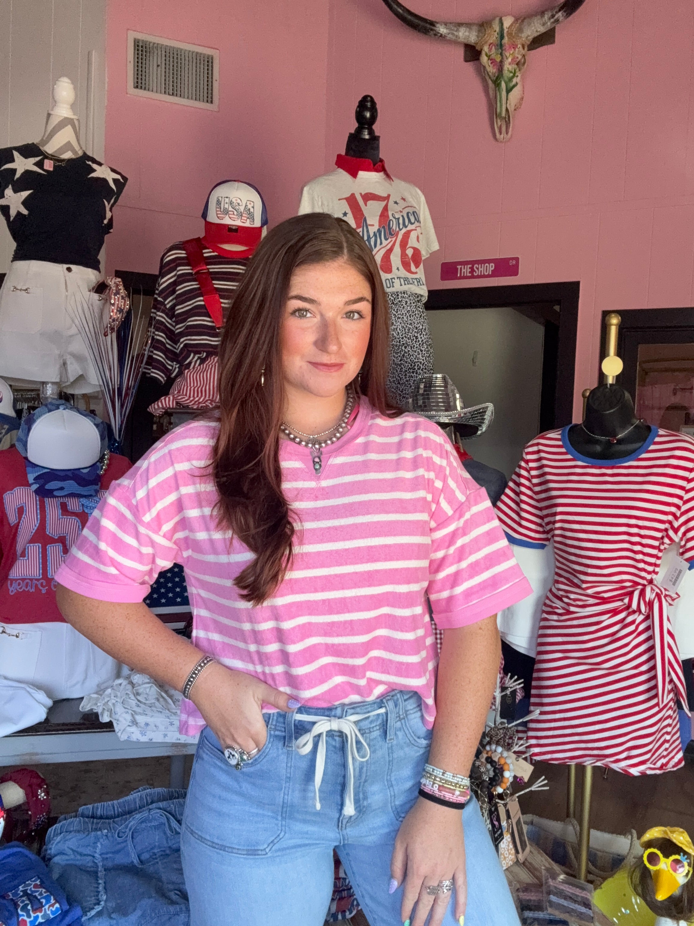 Oversized Stripe Casual Comfy Knit Top