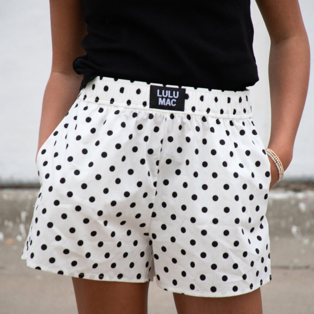 LULU MAC Polka Dot Boxers - White/Black