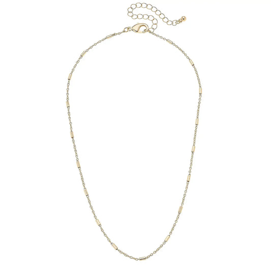 Dakota Dainty Shiny Gold Charm Necklace