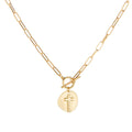 Ascension Cross Necklace   Gold   14"