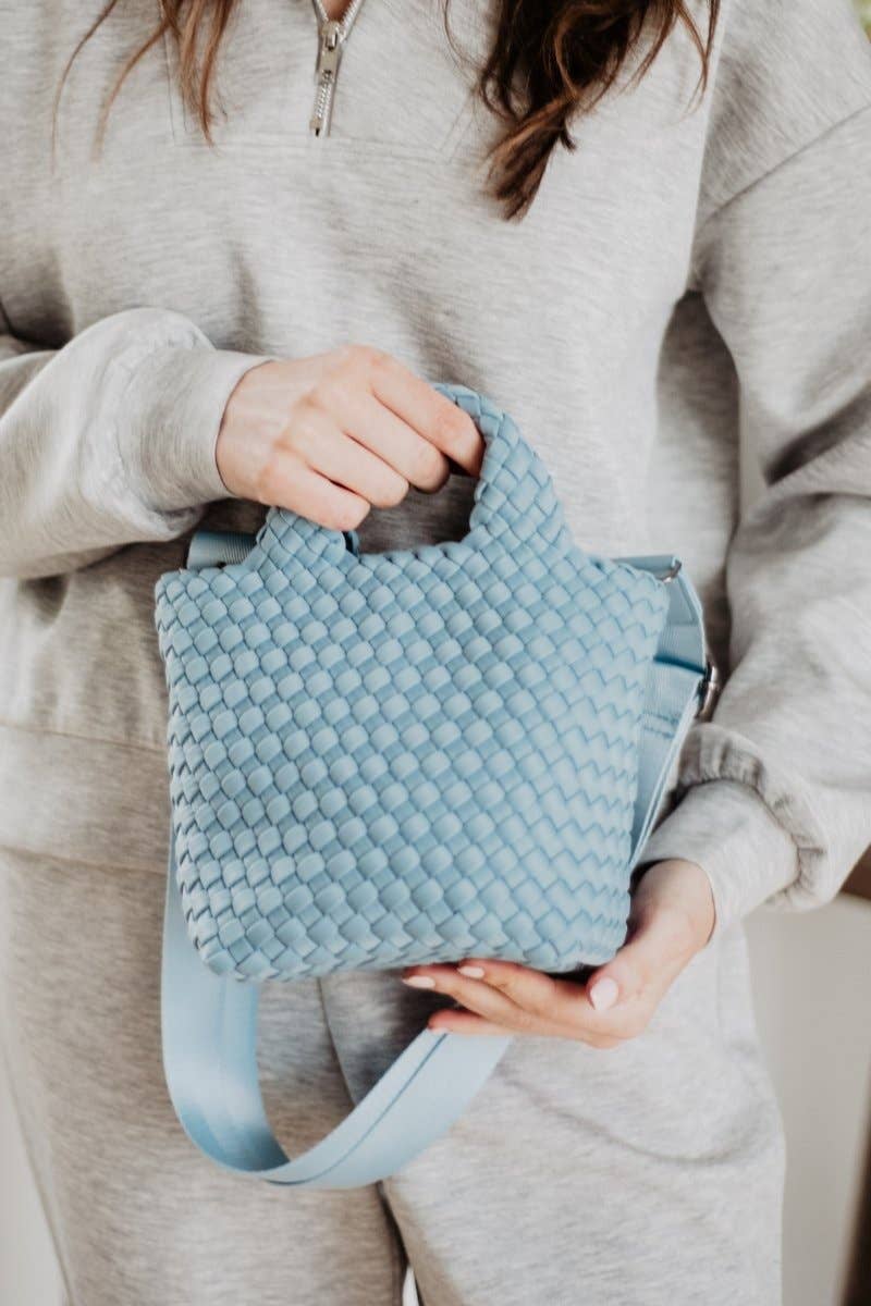 Light Blue Bucket Tote Bag