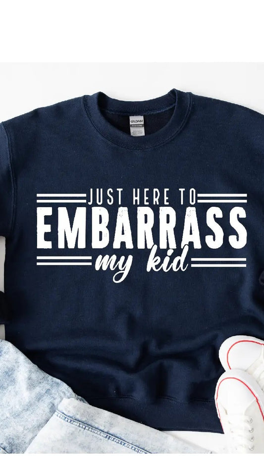 Embarrass My Kid Navy Tee