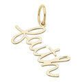 Faith Cursive Script Charm