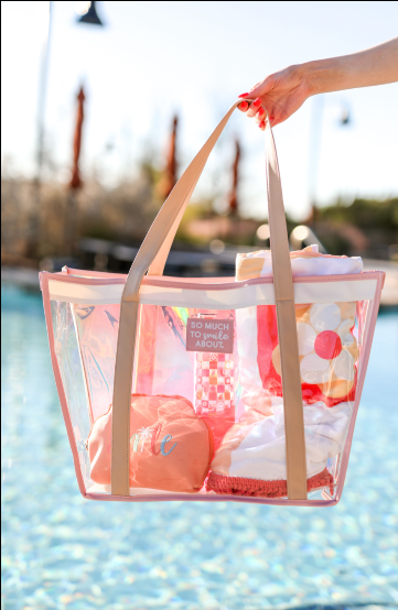 So Much To Smile About Pink Iridescent Bag