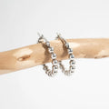 18K Stainless Steel Circle Ball Hoop Earrings
