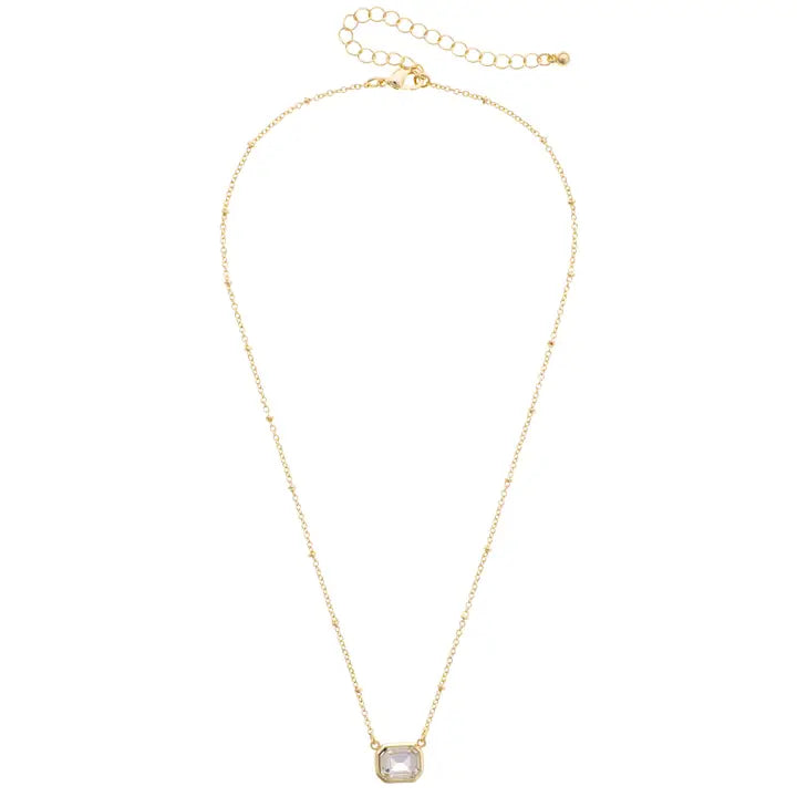 Rhinestone Bezal Gold Necklace
