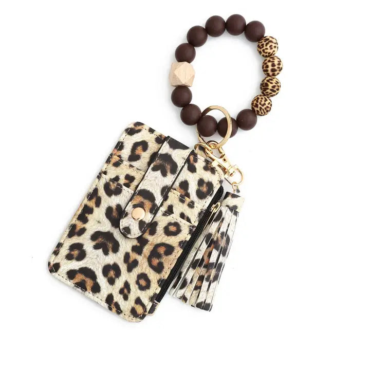 Silicone Wristlet Keychain Card Holder