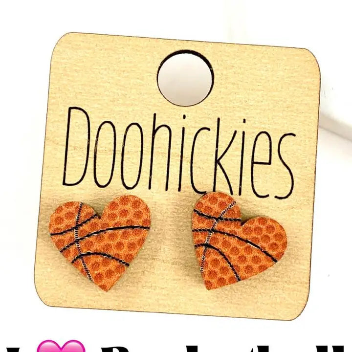 Doohickies Basketball Earring Studs