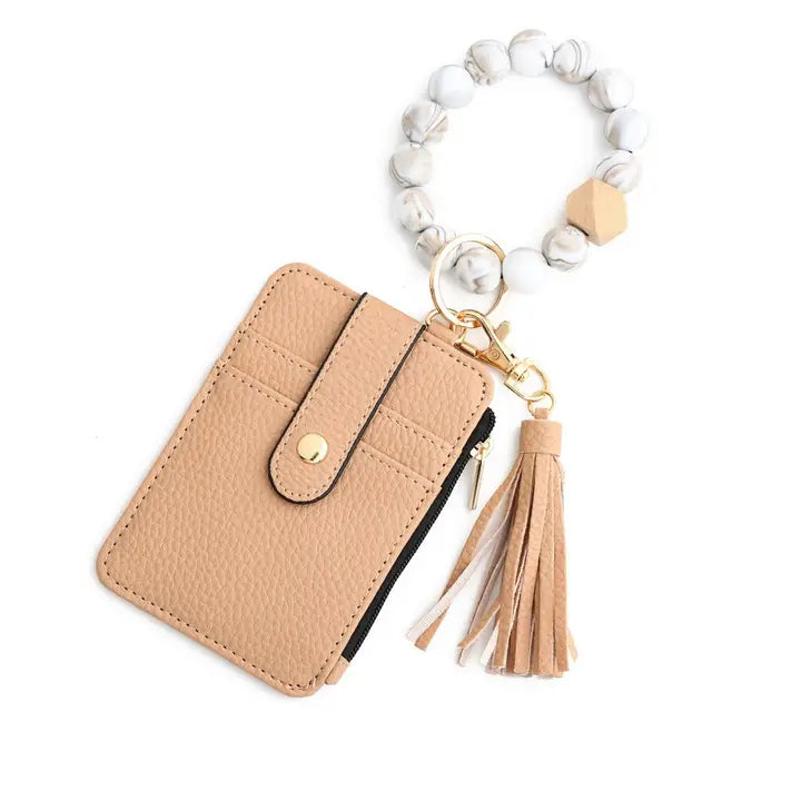 Silicone Wristlet Keychain Card Holder