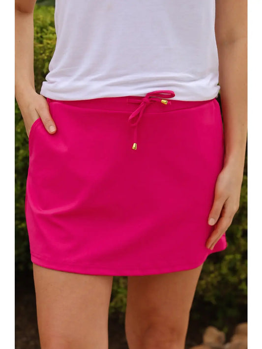 Solid Raspberry Skort