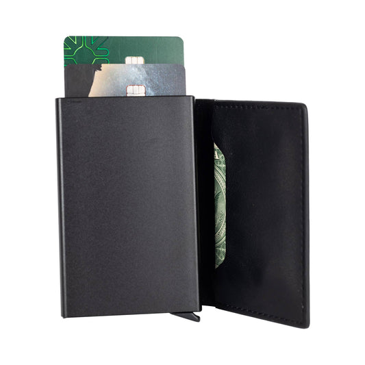 Leather RFID Wallet - Black