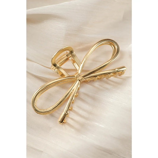 Gold Bowknot Shape Claw Clip