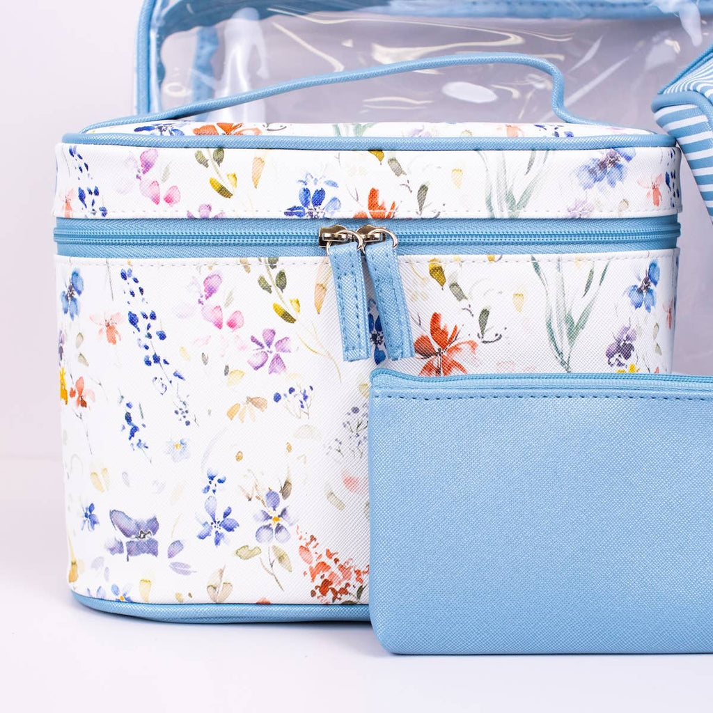 Nora Travel Gift Set   Blue/Multi 11.5x8.25x4.5 Set of 4