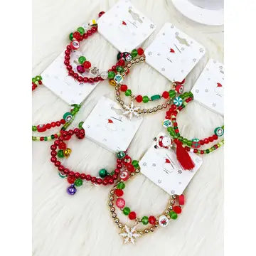 Christmas Themed Bracelet with Charms