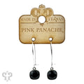 Pink Panach Square Austrian crystal on kidney wire earring