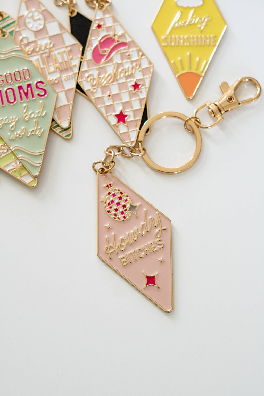 Bag Charm, Motel Keychain, Enamel Keychain, Retro keychain