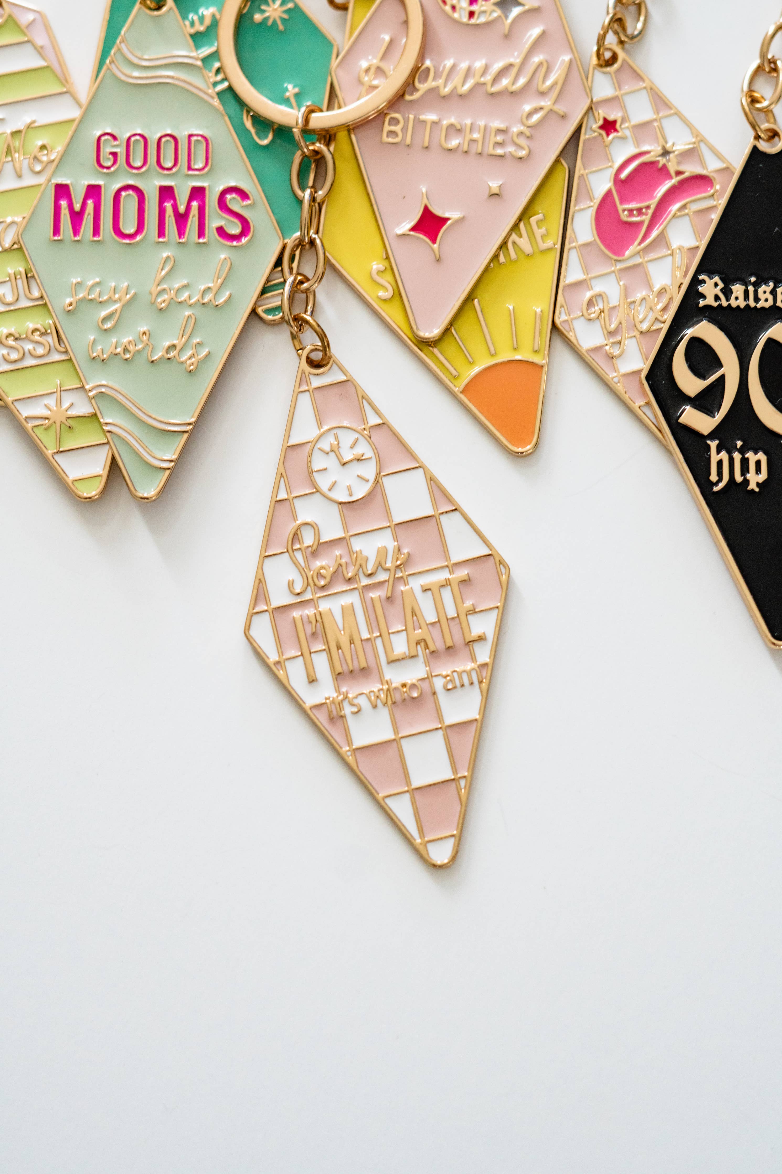 Bag Charm, Motel Keychain, Enamel Keychain, Retro keychain