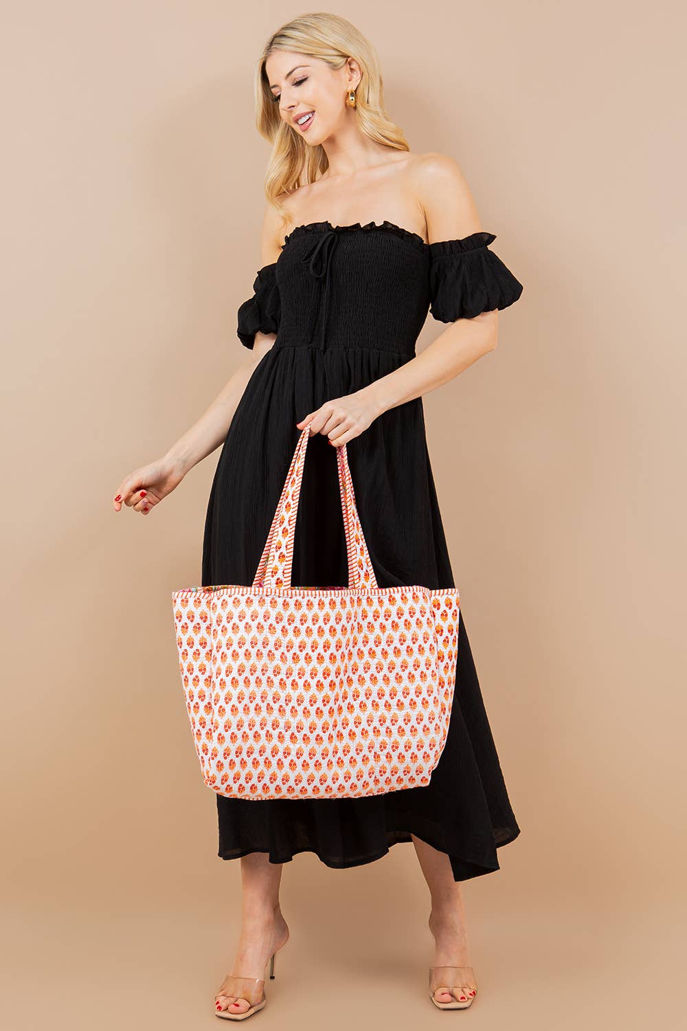 Quilted Tote Bag PINK