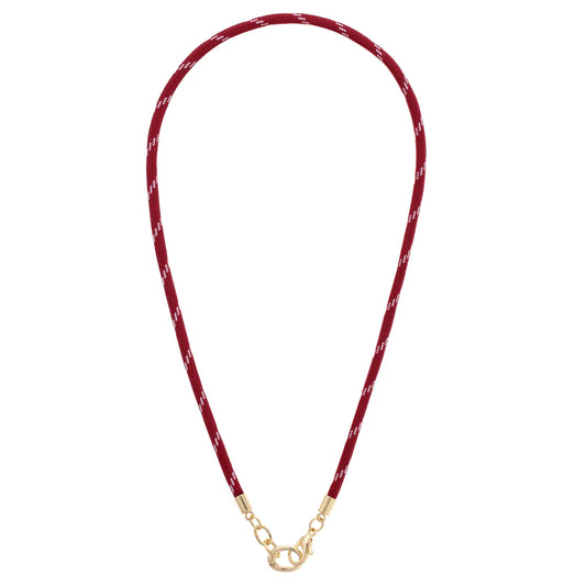 Goldie Paracord Maroon Charm Necklace