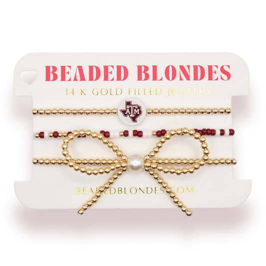 TAMU/Aggies Logo Bow Stack of 3