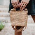 Camel Woven Easter Bucket Bag