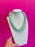 Circle Bauble Ball Necklace - Mint