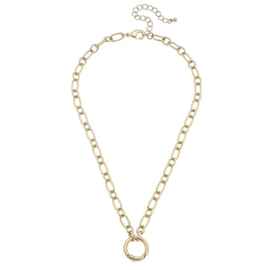 Sasha Charm Necklace Base in Shiny Gold