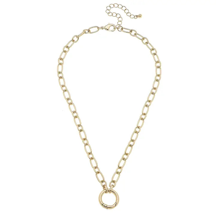 Sasha Shiny Gold Charm Necklace Base