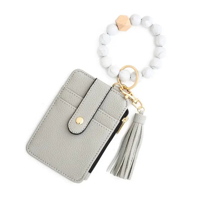 Silicone Wristlet Keychain Card Holder