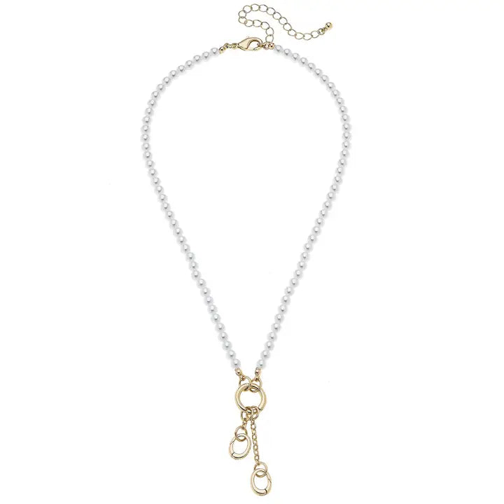 Teddy Pearl Drop Charm Necklace Base