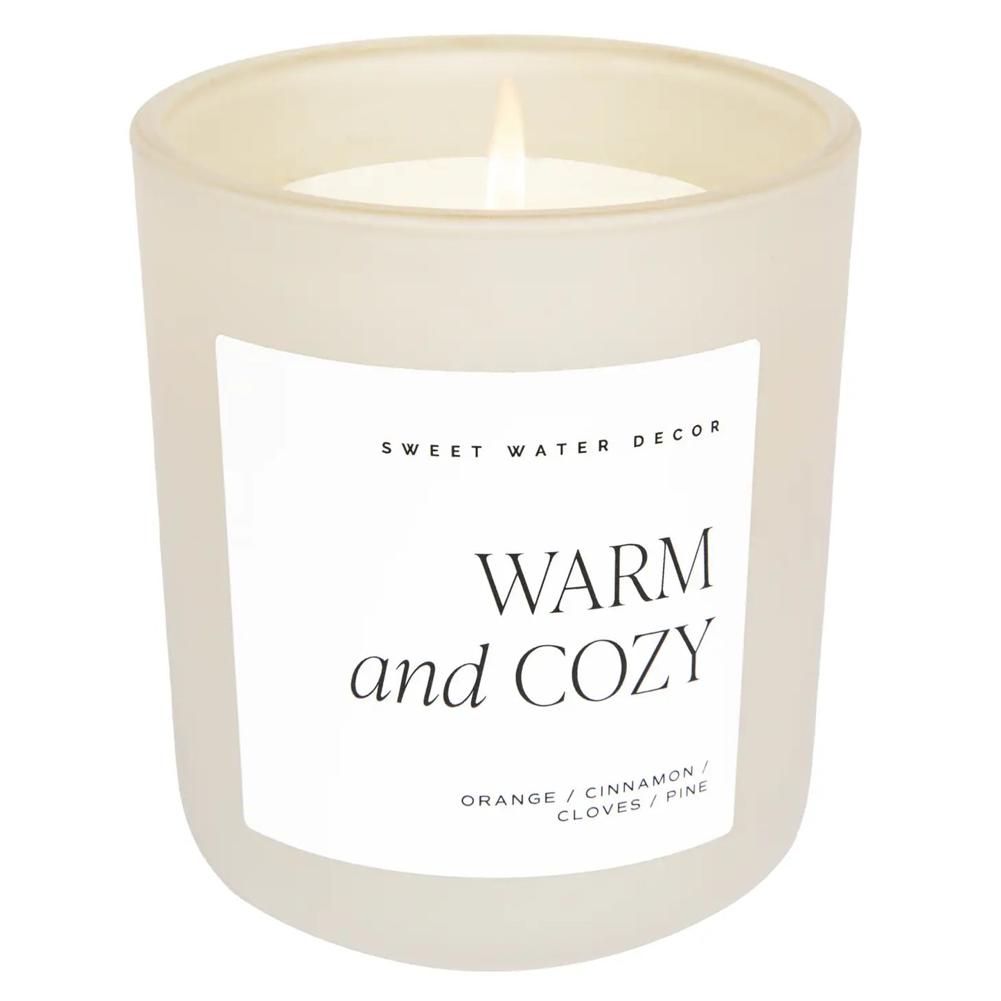 Warm & Cozy 15 oz Soy Candle, Matte Jar