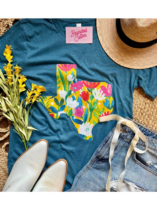 Yellow Floral Texas Tee