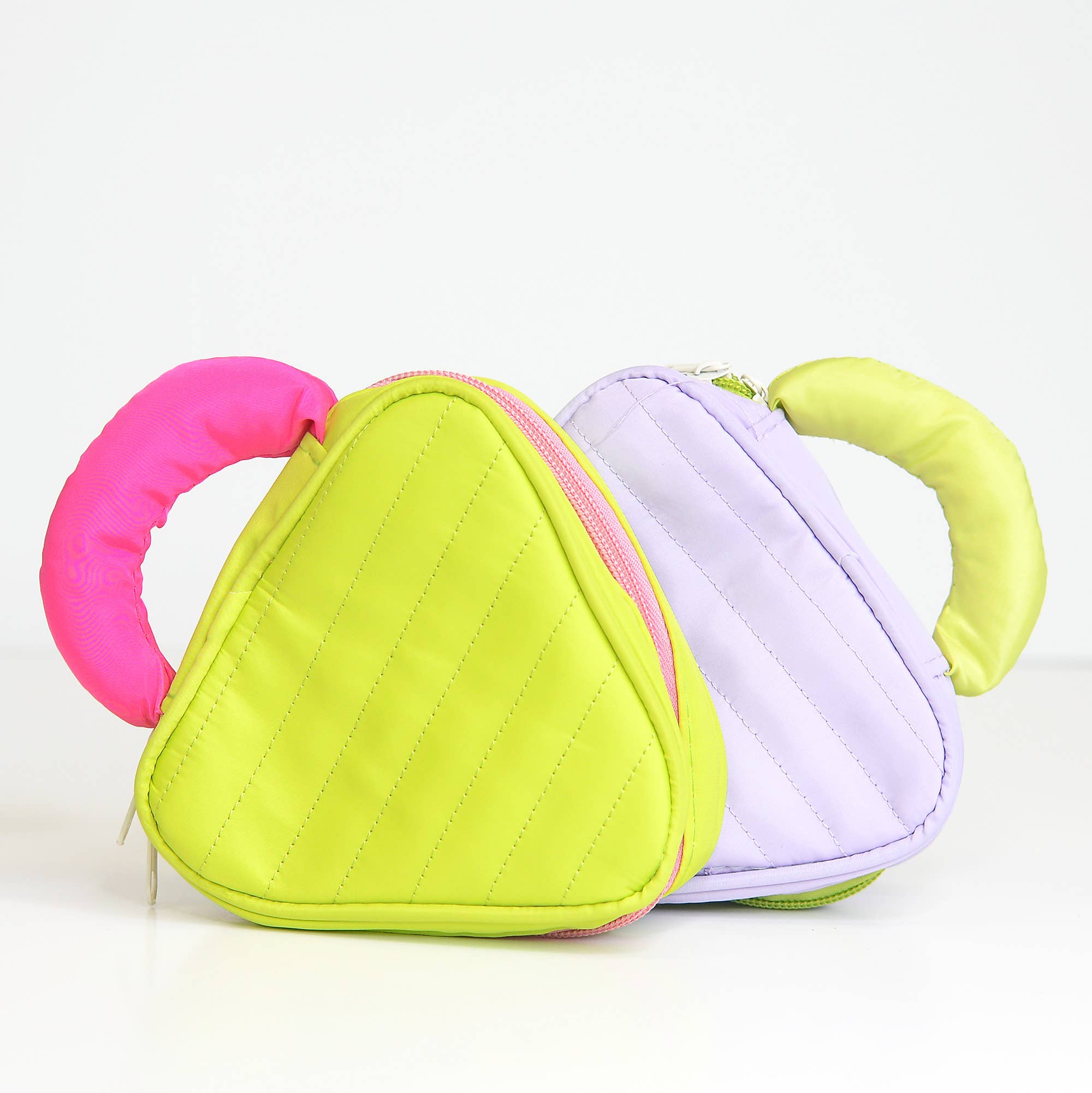 Puffy Quilted Cosmetic Bag with Handle, Puff Makeup Bag