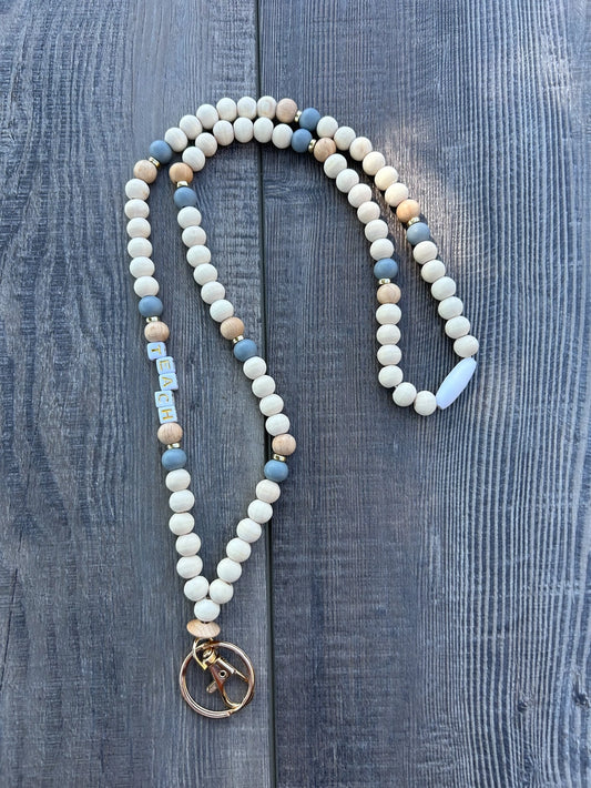 Teach Wooden Lanyard