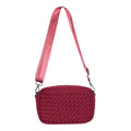 Wine Woven Crossbody Bag