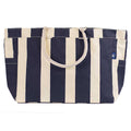 Cabana Stripe Durham Tote   Natural/Navy   17.5x13.5x6