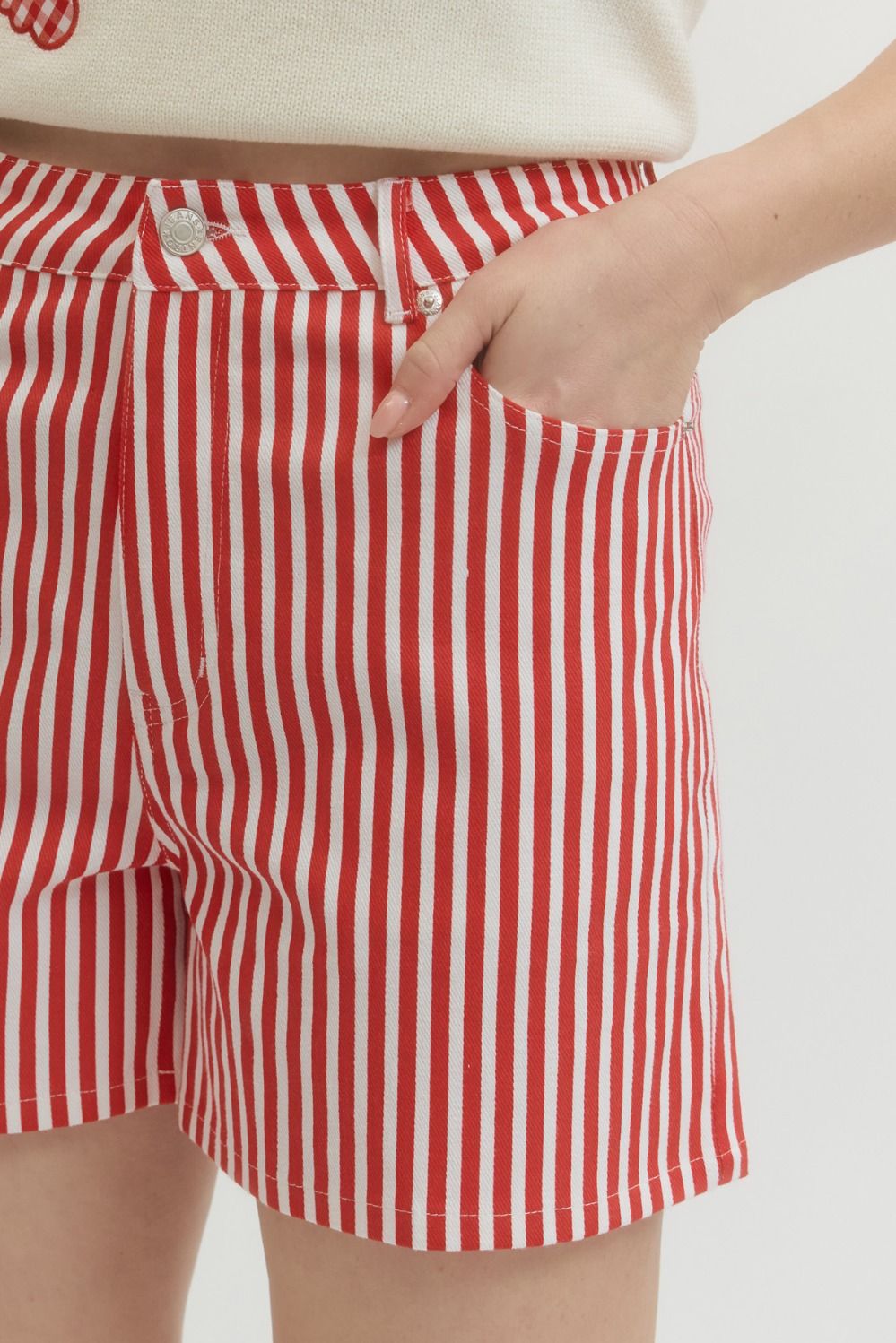 Red Striped Shorts