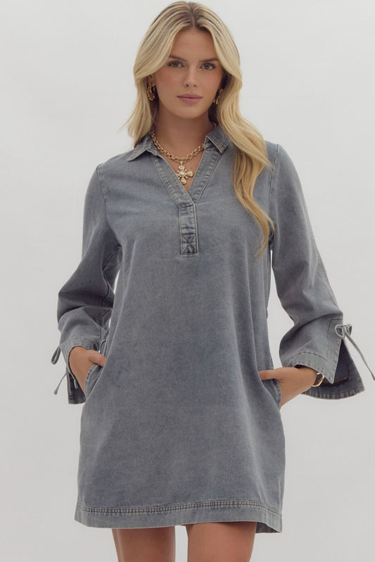 Entro Denim Pullover Dress