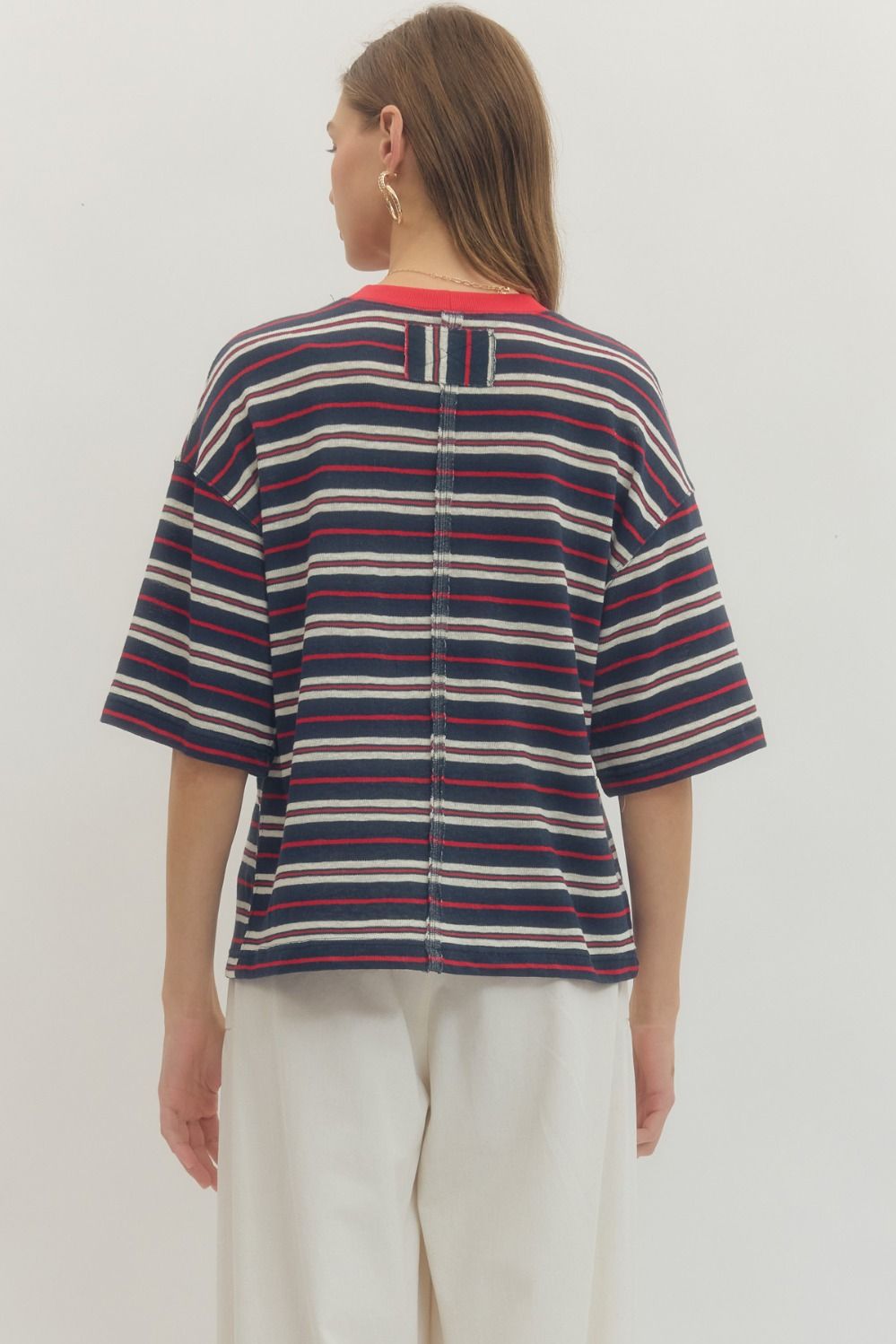Striped Navy Vintage Crewneck