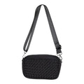 Black Woven Crossbody Bag